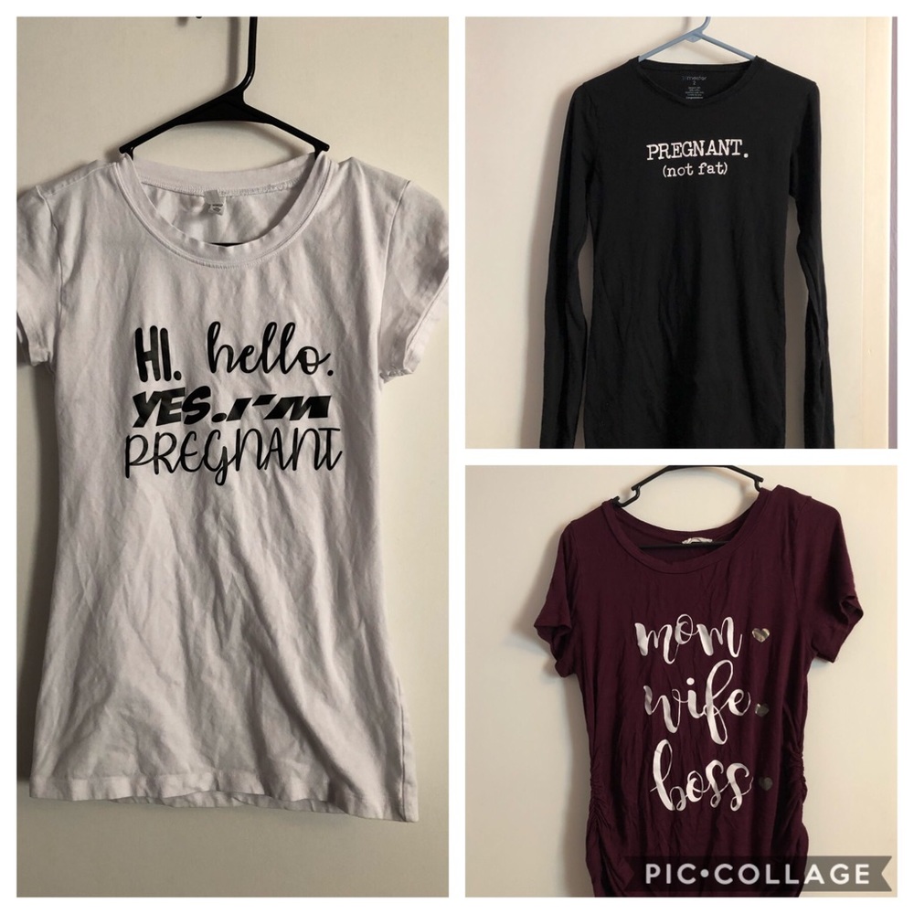 Maternity graphic tee bundle